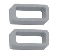 Buckle & Stitch Silicone Watch Strap Keeper Loops | 22mm Grey | 2 Pack | Replacement Rubber Watch Band Holders | Super Strong | 1.8mm Thick Wristwatch & Smartwatch Retainers (22 mm, Gray)
