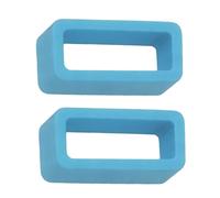 Buckle & Stitch Silicone Watch Strap Keeper Loops | 22mm Light Blue | 2 Pack | Replacement Rubber Watch Band Holders | Super Strong | 1.8mm Thick Wristwatch & Smartwatch Retainers (22 mm, Baby Blue)