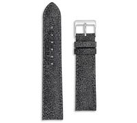 Buckle & Stitch Vintage Distressed Leather Watch Strap | 18 mm Grey Black | Matte Calf Leather Band | Mens Ladies | Spring Bars and Tool Included (Black, 18mm)