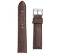 Buckle & Stitch Vintage Distressed Leather Watch Strap | 20 mm Brown | Matte Calf Leather Band | Mens Ladies | Spring Bars and Tool Included (Brown, 20mm)