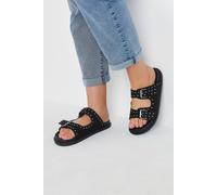 Yours - Studded Buckle Strap Sandals In Extra Wide Eee Fit - Women's