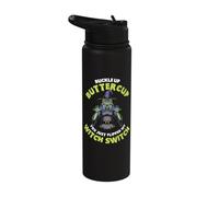 Buckle Up Buttercup Witch Halloween Stainless Steel Insulated Water Bottle