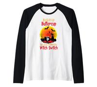 Buckle Up Buttercup You Just Flipped My Witch Halloween Raglan Baseball Tee