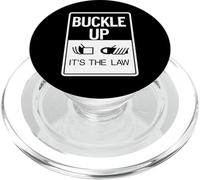 Buckle Up It's The Law Seat Belt Sign PopSockets PopGrip for MagSafe