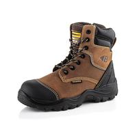 Buckler BSH008WPNM High Leg Waterproof Safety Work Boots Brown (Sizes 6-13) Men's Steel Toe Cap (13)