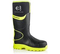 Buckler Buckbootz BBZ8000 Hi-Viz Non-Metallic Ankle Protection Safety Wellington Boots 7-12 8 Black/Yellow