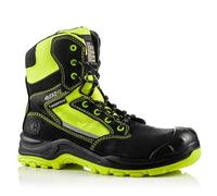 Buckler Buckbootz BVIZ1 Waterproof Hi Vis Safety Work Boots Buckz Viz Metal Free (Black/Yellow, UK Footwear Size System, Adult, Men, Numeric, Wide, 11)