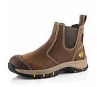 Buckler Buckbootz Dealer Safety Work Boots Wizardz 2 Pull On with Steel Toe and Composite Midsole (Brown, UK Footwear Size System, Adult, Men, Numeric, Medium, 12)
