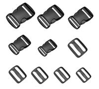 Buckles Clips Rucksack Clips 20 Set Tri-Glide Slides Side Release 5 Sizes