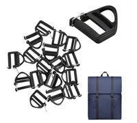 Buckles Webbing Strap, Pack of 20 Adjustable Backpack Buckles Replacement, 25 mm Ladder Lock Slider Buckle Fasteners Clamp Buckle for Backpack Suitcase Luggage Repair Tools Accessories (Black)