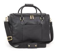 Bucklestone - Leather Holdall for Men - Medium Overnight Duffle Bag - Weekend Travel Cabin Bag with Adjustable Detachable Strap - Edinburgh - Black
