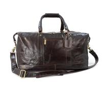 Bucklestone - Men's Leather Holdall - Large Overnight Duffle Bag - Weekend Travel Bag with Adjustable Detachable Strap - York - Brown