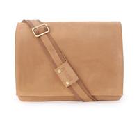 Bucklestone - Men's Leather Messenger Shoulder Bag - For 17 inch Laptop - Large Crossbody Work Bag With Padded Compartment - Chester- Tan
