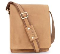 Bucklestone - Men's Leather Shoulder Bag - Small/Medium Messenger - Crossbody Work Bag for Tablet and A4 Notebooks - Warwick - Tan