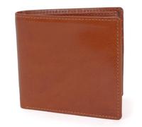 Bucklestone - Men's Small Bifold Leather Wallet - RFID Protected - 10 Credit Card Slots and Note Section - Gift Boxed - Oxford - Tan