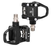 BUCKLOS Dual Side Pedals Compatible with Look Delta Peloton Bike Pedals Replacement & Shimano SPD Spin Bicycle Clip in Aluminium Pedal for Road Bike/Indoor Outdoor Cycling（9/16''）