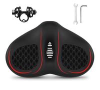 BUCKLOS New Noseless Bike Seat for Comfort Men&Women Extra Wide Bicycle Seat Cushion Oversized Comfortabele Foam Padded Bike Saddle for Peloton Exercise Bike Ebike Cruiser Bikes
