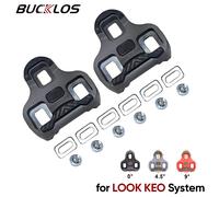 BUCKLOS Road Bike Pedal Cleats for LOOK KEO Bicycle Cleat Anti Slip Cycling Pedal Clipless Pedal Shoes Cleat Bicycle Accessories 2PC-BLACK