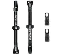 BUCKLOS Tubeless Presta Valve Stem 40/44/55/60/65/80/100 mm, Valve Stem Kit with Valve Core Removal Tool for Road Bike/Mountain Bike/MTB, Fit Most Bicycle Rims, Super Light Durable Aluminum Stem Black