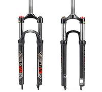 BUCKLOS《US Stock》MTB Suspension Fork 26/27.5/29 Inches,28.6mm Straight Tube Spring Front Fork QR 9mm Travel 100mm Mountain Bike Fork Manual Locking XC Bicycle Forks