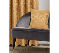 Buckly Jacquard Damask Cushion Cover In Gold - 18"x18" (46cmx46cm)