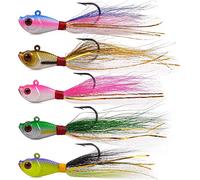Bucktail Jig Fishing Lure Set, Blinker Fishing Weights Bait Fishing Bait Mixed Colour for Perch Pike Trout Catfish 7g-56g