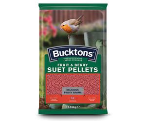 Bucktons Fruit & Berry Suet Pellets 12.55Kg (Vat-Exempt)