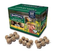 Bucktons High Energy Fat Balls - Box of 150 x 90g Boost Natural Suet Food for Wild Garden Birds. Great for Ground Feeder, Bird Tables. Comes with Card