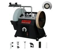 BUCKTOOL 250mm Variable Speed Sharpener 90-160RPM Two-Direction Water Cooled 220 Grit Wet and Dry Sharpening System, SCM8103