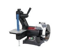 Bucktool 250W Bench Belt Grinder Combo, 25.4x762MM Belt & 150mm Grinder, Bench Belt Disc Sander Combo for Knife Making, Sharpening, Woodworking, Metalworking