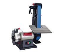 Bucktool Belt Sander and Bench Grinder Combo, 350W 50 x 1067mm Benchtop Sander with 18.7m/s Belt Speed and 150mm 2980RPM Grinding Wheel for Knife Sharpening, Woodworking and Metalworking
