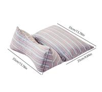 Buckwheat Pillow - Cervical Support for Sleeping with Organic Hulls | Durable Canvas Material with Ergonomic Contour, Unique Triangular Design, Neck Relief Bedding Set 950g Grey Firm Head Rest 2p