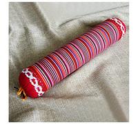 Buckwheat Pillow, Organic Buckwheat Pillow with Washable Cotton Pillowcase Neck Roll Pillow for Sleeping Cylinder Cervical Pillow for Neck Pain Relief Round Support Firm Buckwheat Husk Hull Pillows