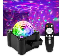 BUCLHOZ Party Lights DJ Disco Ball with Sound Activation and Black Lights for Glow in The Dark Party (Black)