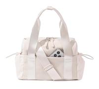 Bucosd Small Gym Bag for Women, Mini Crossbody Gym Duffle Bag with Wet Compartment, Carry on Gym Tote Bag for Workout Dance Sport Travel, Mini-Beige, Mini, Fashion