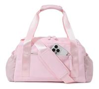 Bucosd Small Gym Bag for Women, Mini Crossbody Gym Duffle Bag with Wet Compartment, Carry on Gym Tote Bag for Workout Dance Sport Travel, Medium-Pink, M, Fashion