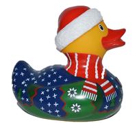 Bud Ducks Deluxe Christmas Jumper Rubber Duck in Red Bud Ducks Red