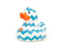 Bud Ducks Mini Luxury Rubber Duck Zig Zag in Blue Bud Ducks Blue