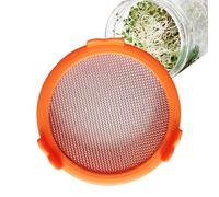 Bud Lid Mason Jar for Wide Mouth - Rusty Stainless Mesh Cap, Durable Seed Screen Cover | Easy Ventilation Top with Secure Fit Design for Growing Alfa Broccoli and Bean Sprouts