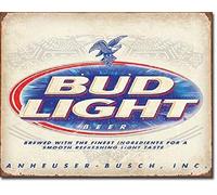 Bud Light Retro Anheuser Advertising Wall Decor Metal Tin Sign 8x12 Inches
