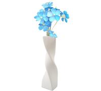 Bud Vase Small Ceramic Bud Vase Single Flower Stem Vase for Modern Home Decor for Centerpieces Twist Minimalism Style Vase Home Decorative Floral Centerpiece for Wedding and Office (White)