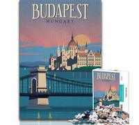 Budapest 1000 Piece Jigsaw Puzzles for Teenagers,Learning Educational Toy for Is Ideal As A Gift for The Whole Family 50x75cm