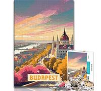 Budapest 1000 Pieces Jigsaw Puzzle For Adults Teens,Brain Intelligence Challenge Addictive Toys for Home Decoration 38x26cm