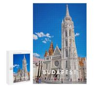 Budapest 4, 1000 PCS Wooden Brain Teaser for Adults, Relaxing Home Activity, with A Decorative Finished Picture