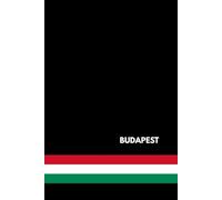 Budapest City with Hungary Flag Colors Stripes Notebook: Black Background