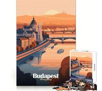 Budapest Cityscape Sunset Teenagers 1000 Pieces Puzzle Brain Exercise Happy Idle Time Precision Cut Fine Xmas Gift (38x52cm)