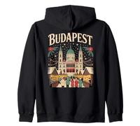 Budapest, Hungary, European Christmas Market, Family Fun Zip Hoodie