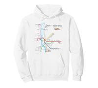Budapest Hungary Metro Suburban Railway - Souvenir Route Map Pullover Hoodie