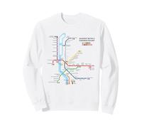 Budapest Hungary Metro Suburban Railway - Souvenir Route Map Sweatshirt