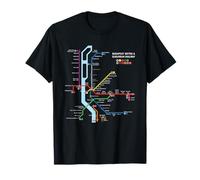 Budapest Hungary Metro Suburban Railway - Souvenir Route Map T-Shirt